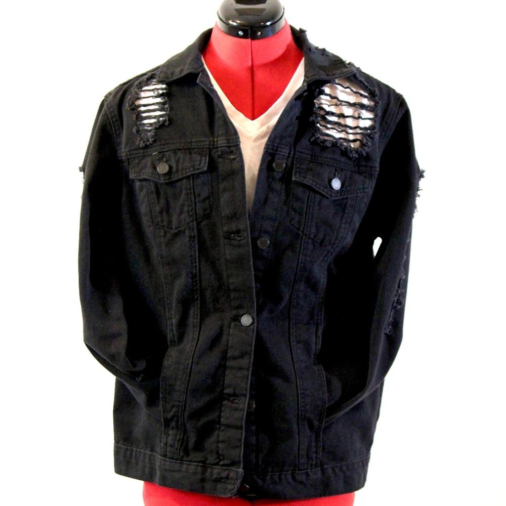 Black Boom Boom Jeans (BBJ) Los Angeles Jean
Jackets with rip design.